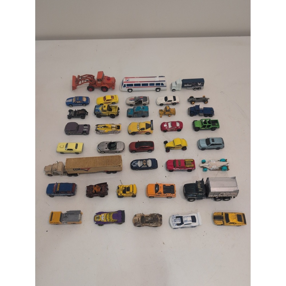 Mixed Lot of 37 Vtg Redline Hot Wheels Yatming Matchbox Mattel Lesney